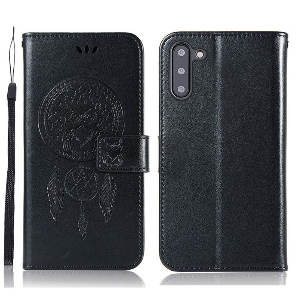 Leren Hoesje voor Samsung Galaxy A13 5G Leer Effect Catch Dreams Owl