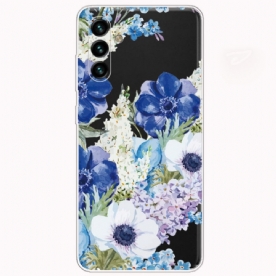 Telefoonhoesje voor Samsung Galaxy A13 5G Aquarel Blauwe Bloemen