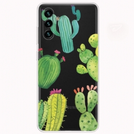 Telefoonhoesje voor Samsung Galaxy A13 5G Cactus Aquarel