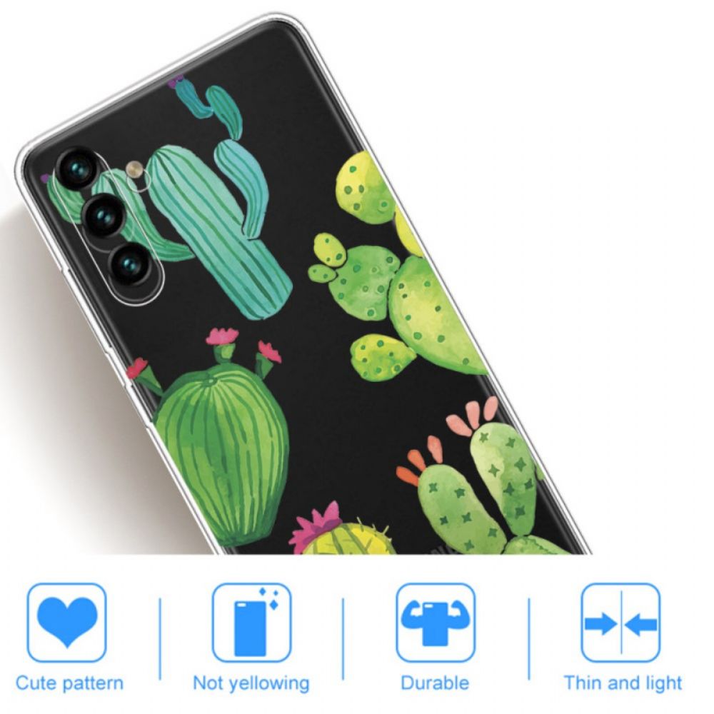 Telefoonhoesje voor Samsung Galaxy A13 5G Cactus Aquarel