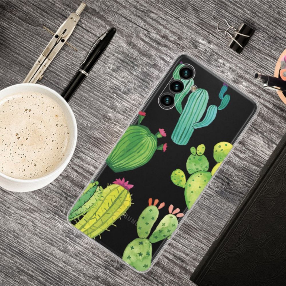 Telefoonhoesje voor Samsung Galaxy A13 5G Cactus Aquarel