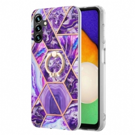 Telefoonhoesje voor Samsung Galaxy A13 5G Geometrisch Marmer Met Ringsteun