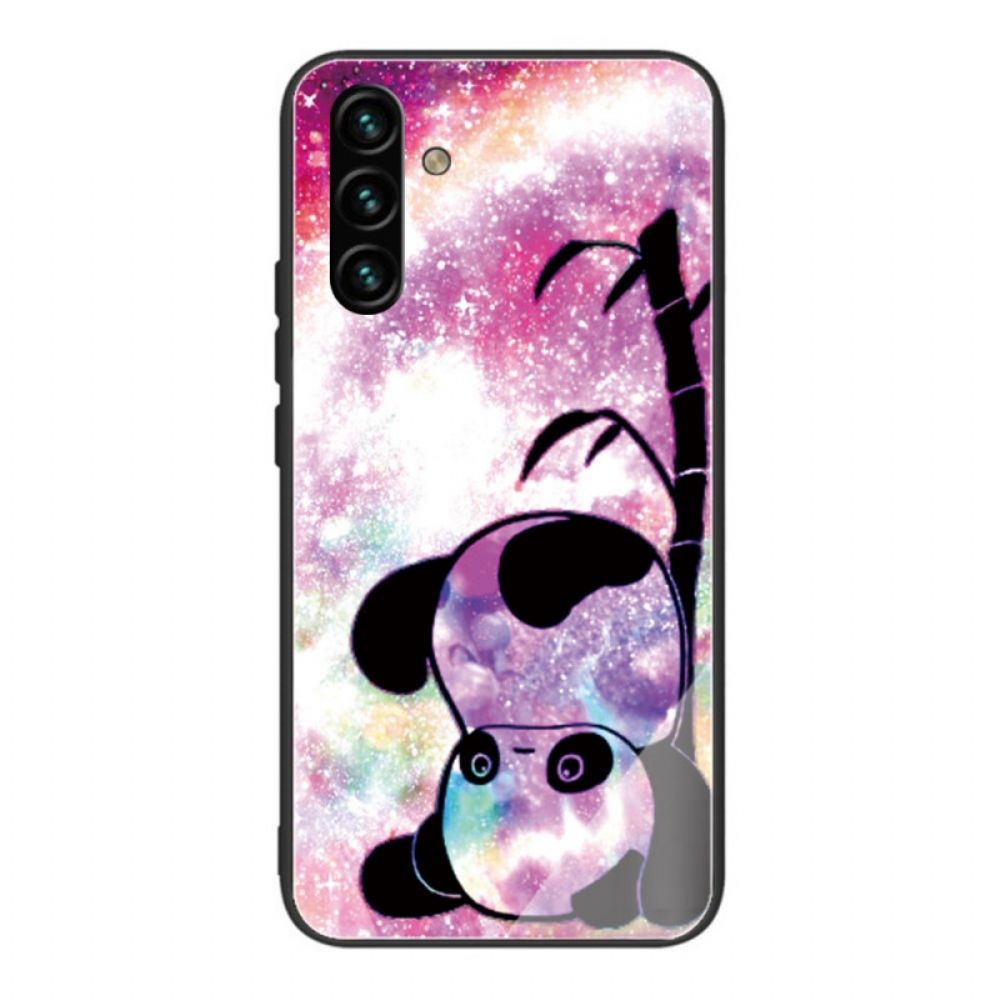 Telefoonhoesje voor Samsung Galaxy A13 5G Panda Gehard Glas