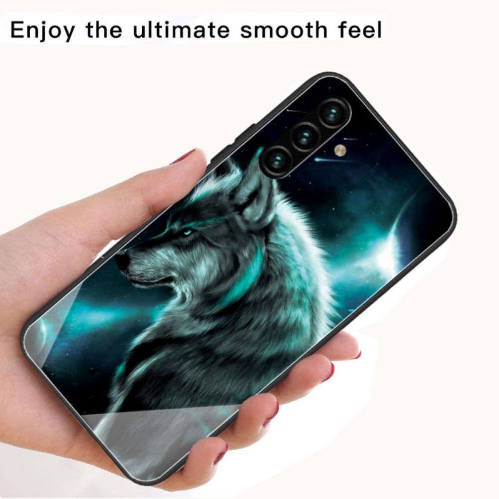 Telefoonhoesje voor Samsung Galaxy A13 5G Wolf Van Gehard Glas