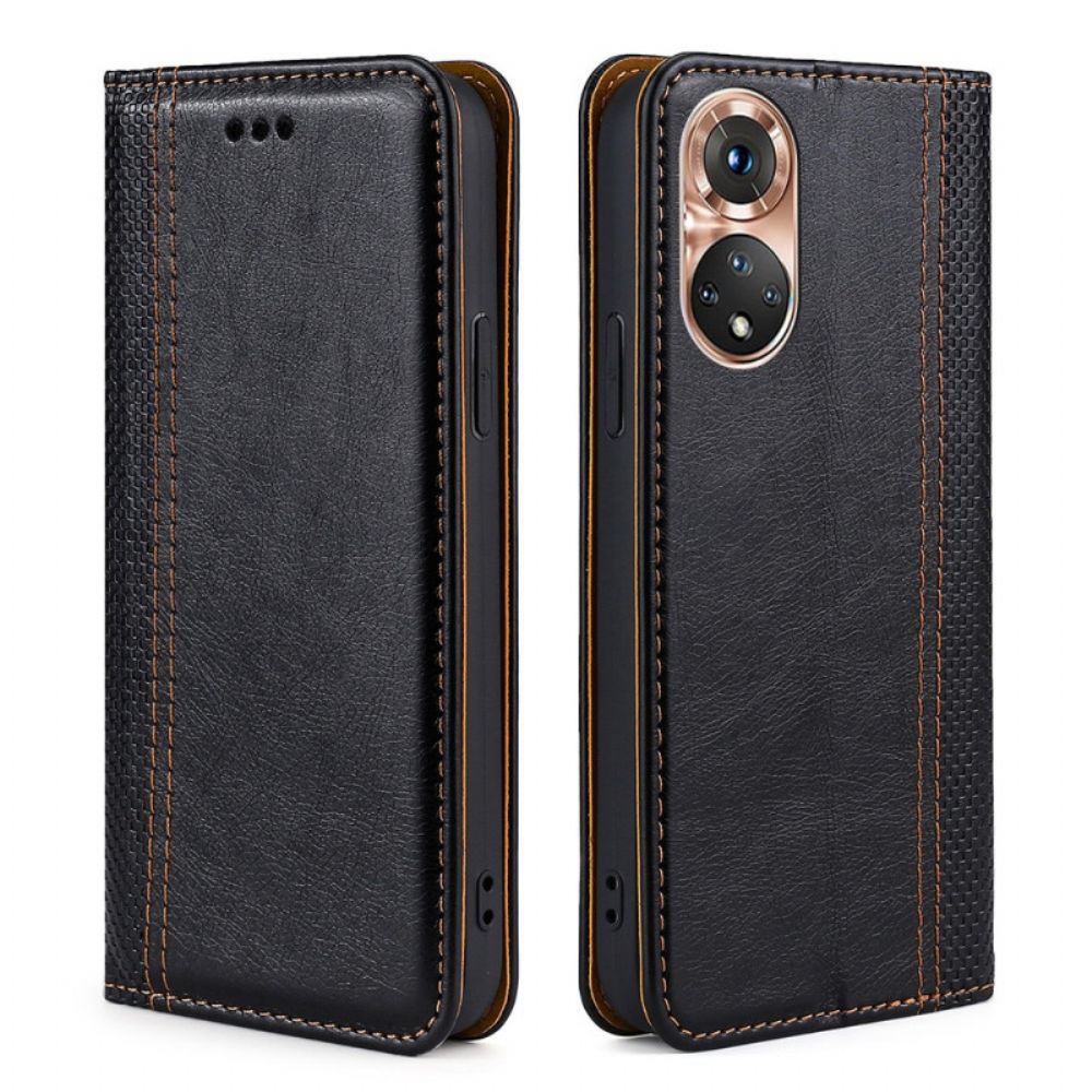 Bescherming Hoesje voor Huawei Nova 9 / Honor 50 Folio-hoesje Vintage Lederen Stijl