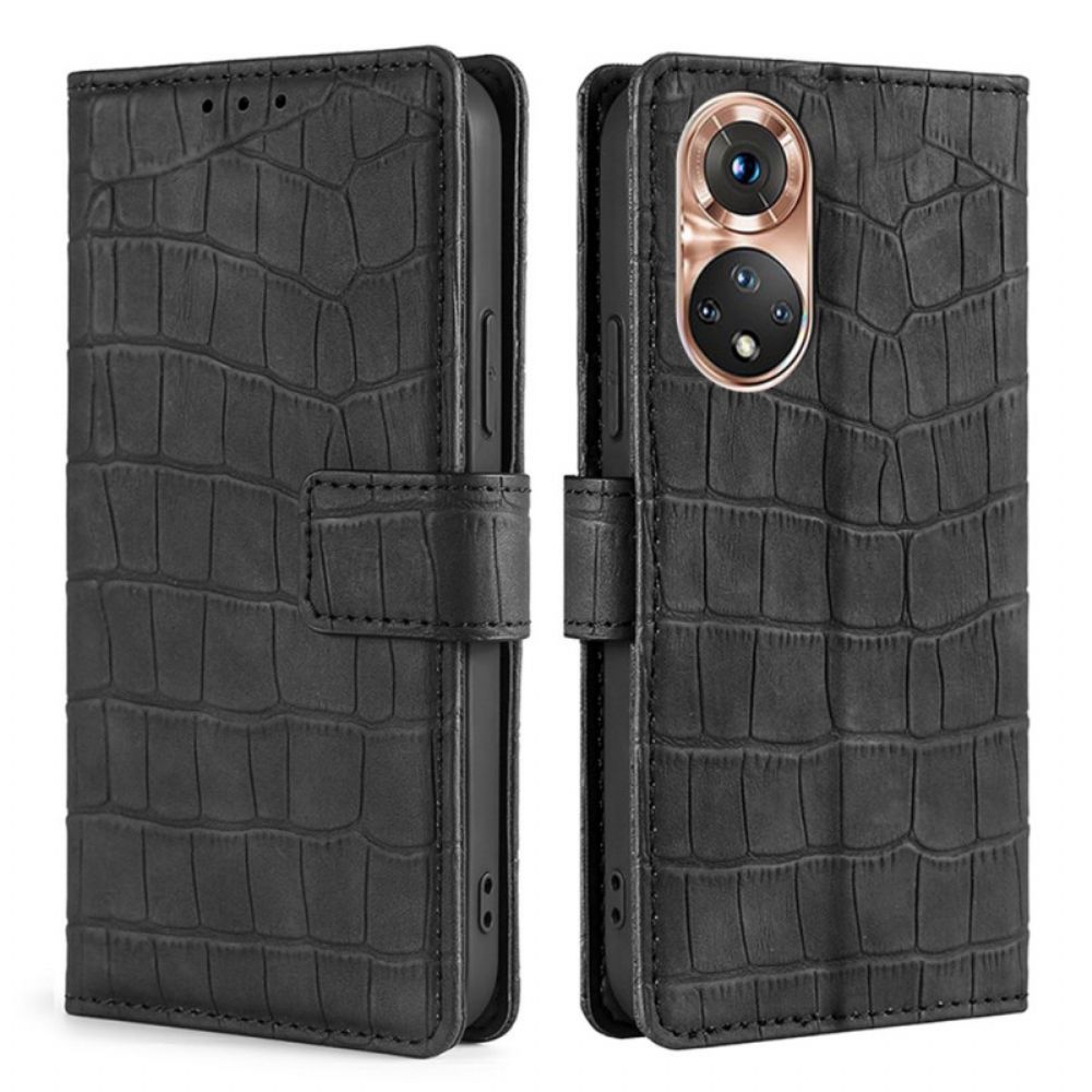 Folio-hoesje voor Huawei Nova 9 / Honor 50 Skin-touch Krokodil