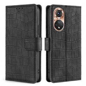 Folio-hoesje voor Huawei Nova 9 / Honor 50 Skin-touch Krokodil