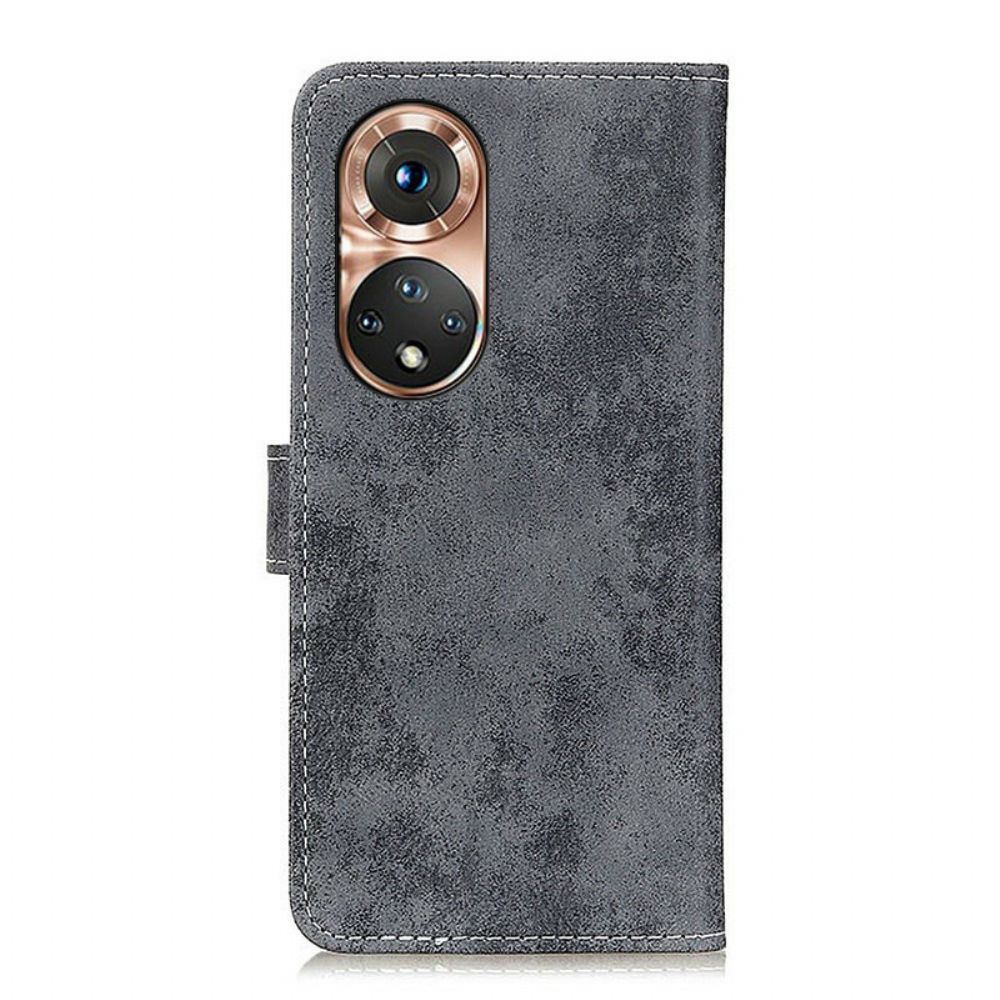 Folio-hoesje voor Huawei Nova 9 / Honor 50 Vintage Leereffect