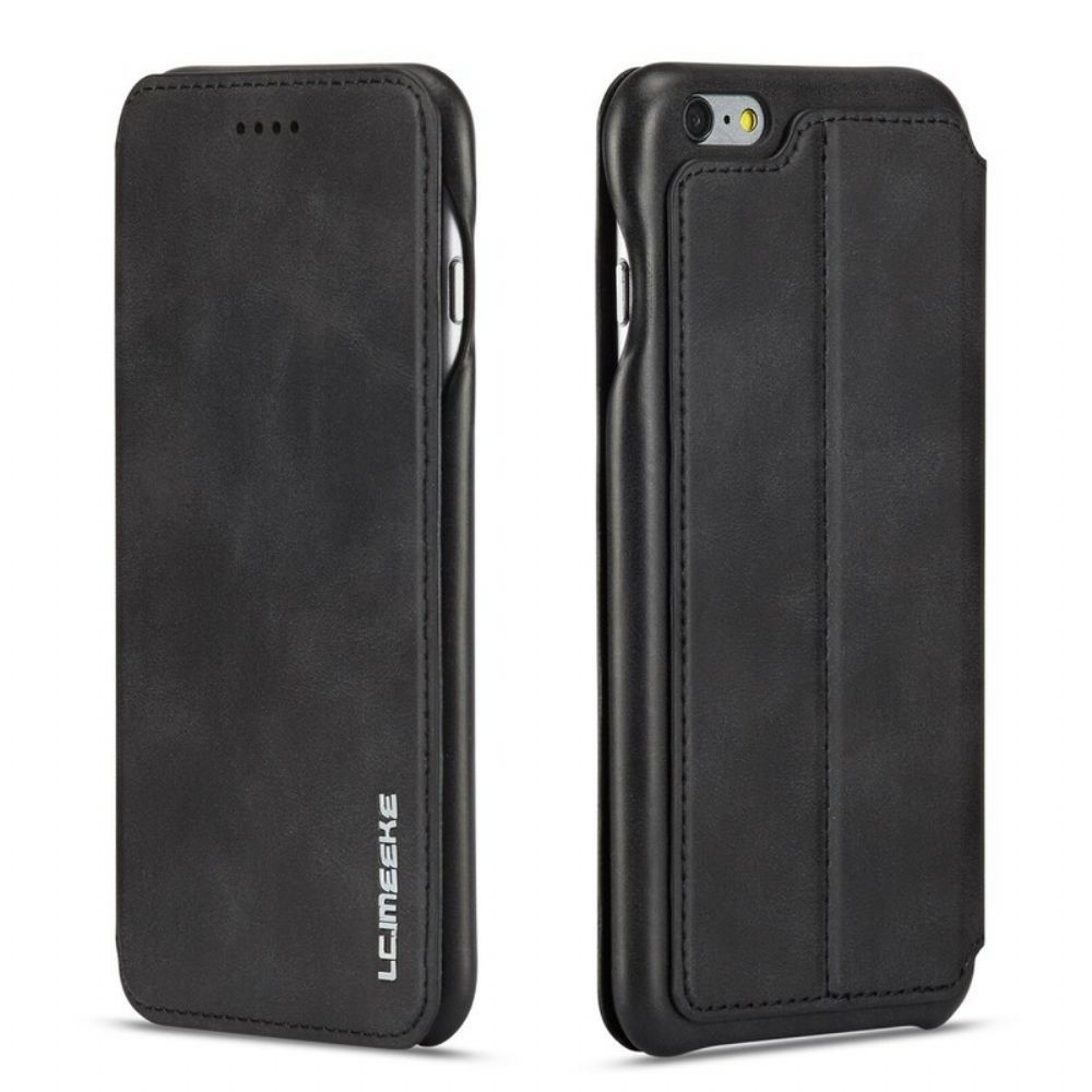 Bescherming Hoesje voor iPhone 6 / 6S Folio-hoesje Lc.imeeke Leereffect