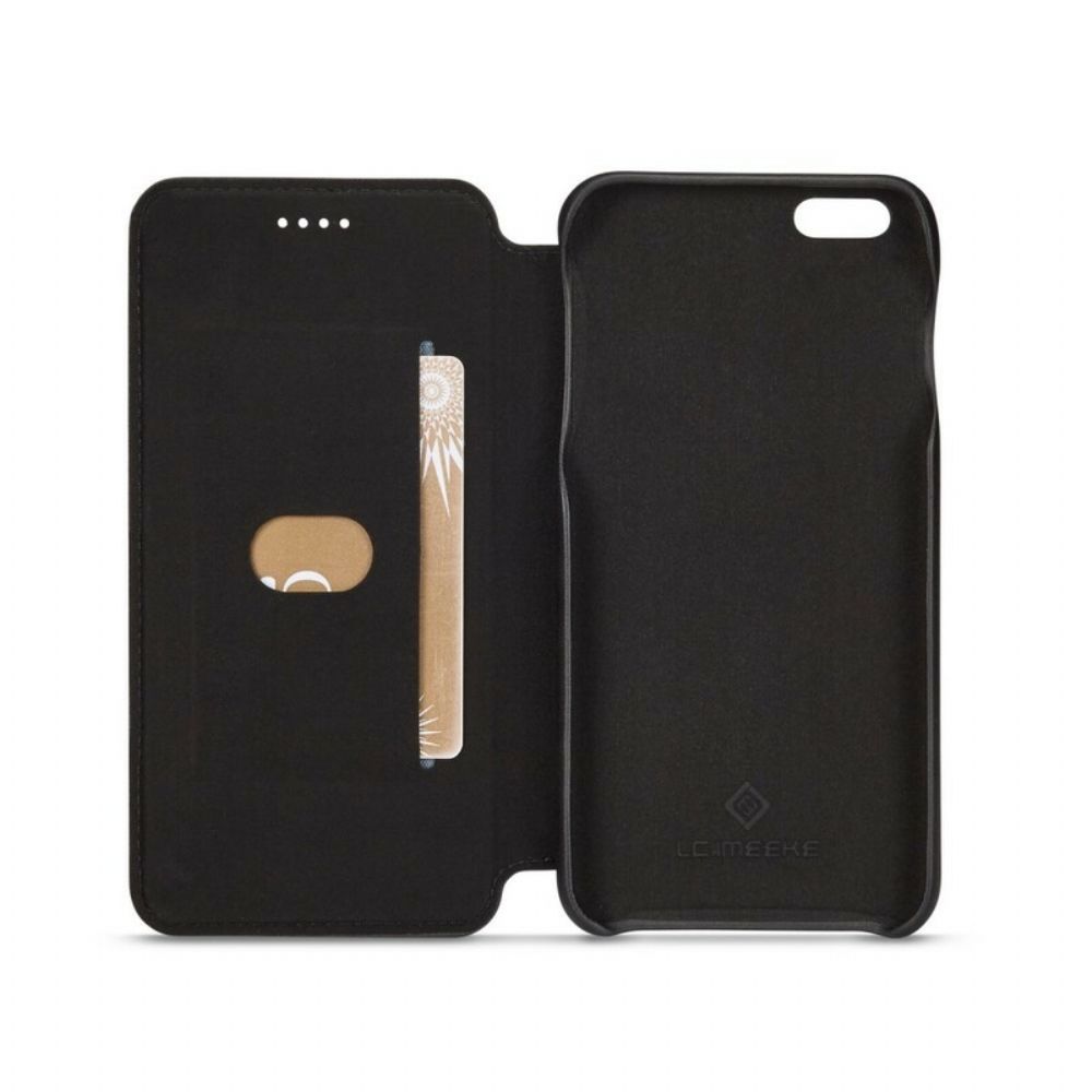 Bescherming Hoesje voor iPhone 6 / 6S Folio-hoesje Lc.imeeke Leereffect