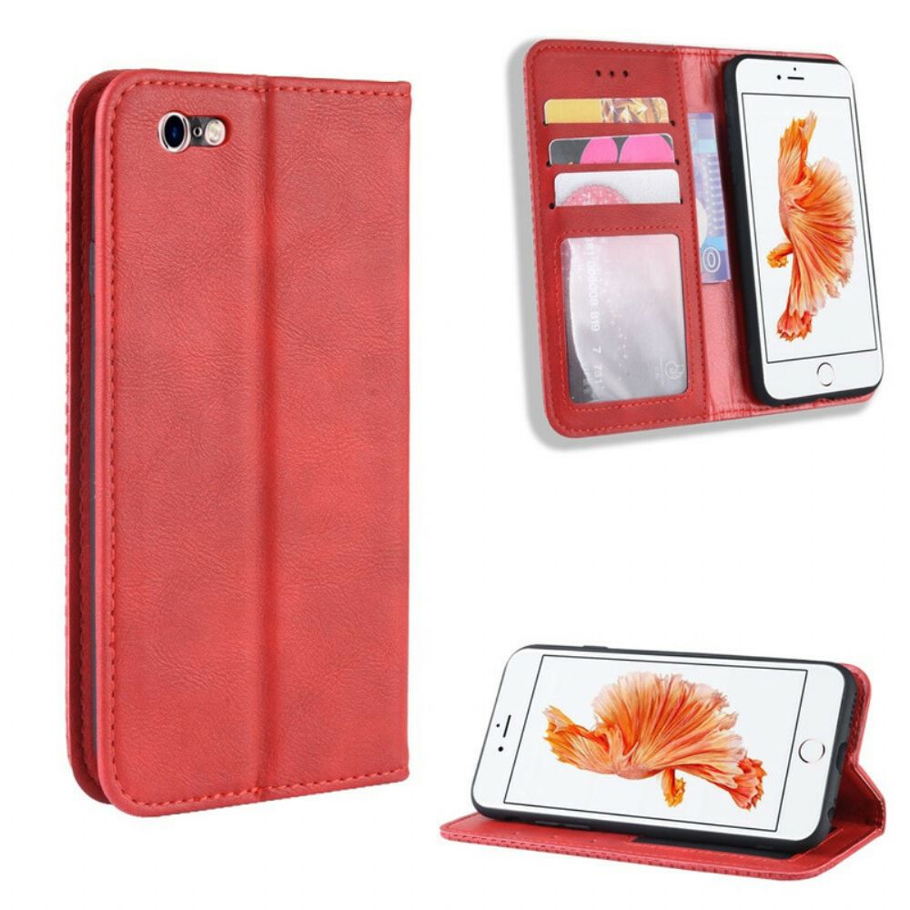 Bescherming Hoesje voor iPhone 6 / 6S Folio-hoesje Vintage Gestileerd Leereffect