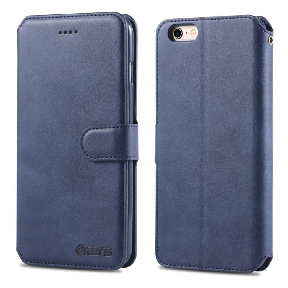 Flip Case voor iPhone 6 / 6S Azns Ledereffect