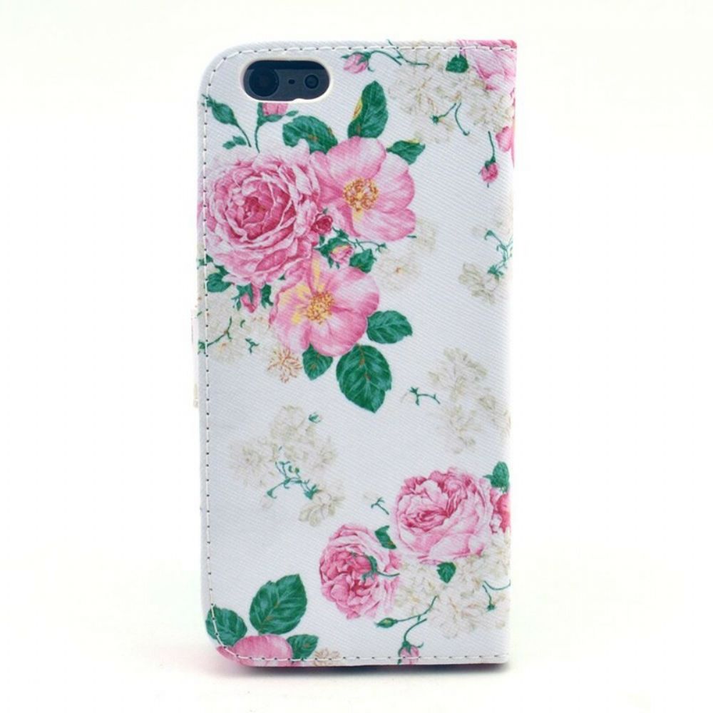 Folio-hoesje voor iPhone 6 / 6S Vrijheidsbloemen