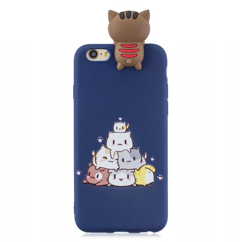 Hoesje voor iPhone 6 / 6S 3d Katten