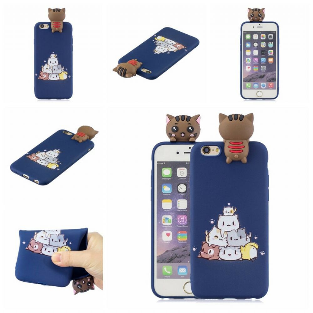 Hoesje voor iPhone 6 / 6S 3d Katten