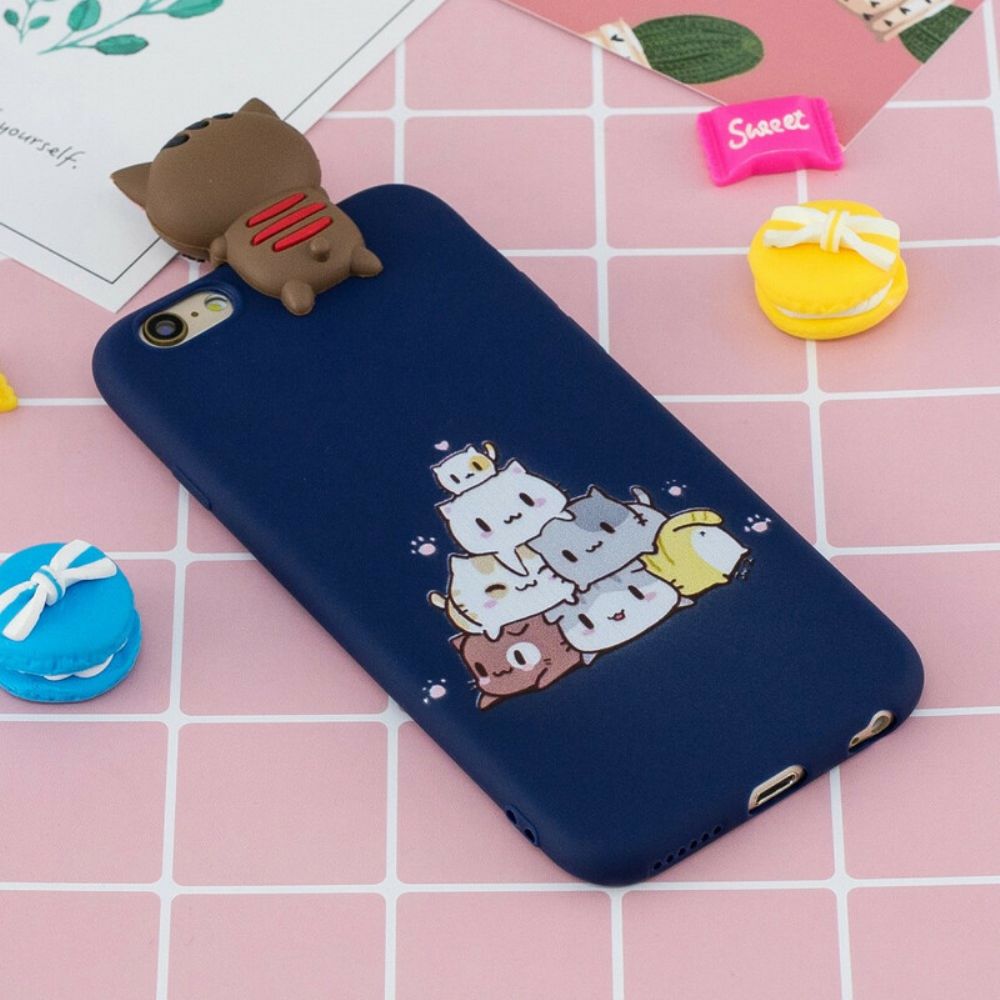 Hoesje voor iPhone 6 / 6S 3d Katten