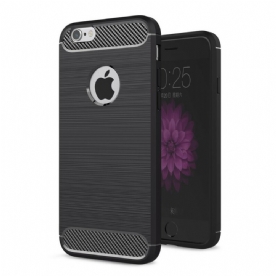 Hoesje voor iPhone 6 / 6S Geborstelde Koolstofvezel