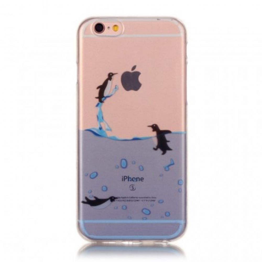 Hoesje voor iPhone 6 / 6S Naadloos Pinguïnspel