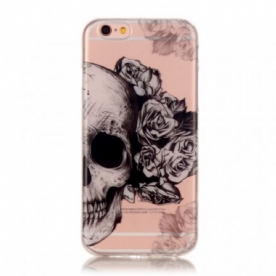 Hoesje voor iPhone 6 / 6S Transparante Bloemenschedel