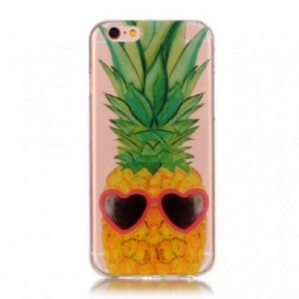 Telefoonhoesje voor iPhone 6 / 6S Transparante Incognito Ananas