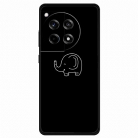 Cover Hoesje Oneplus 12r Telefoonhoesje Kleine Olifant