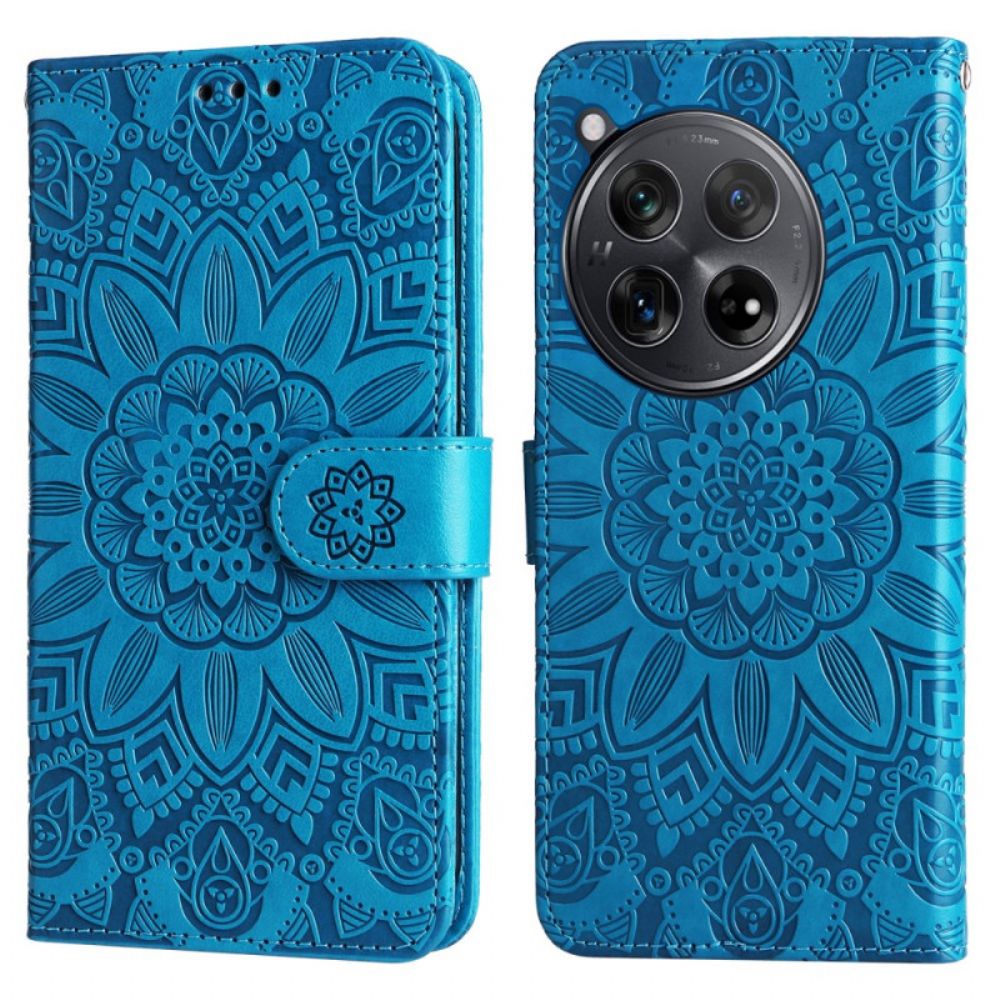 Folio-hoesje Oneplus 12r Prachtige Mandala Met Riem