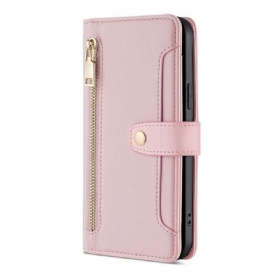 Folio-hoesje voor Honor Magic 5 Lite Portemonnee Leren Portemonnee Met Lanyard En Schouderriem