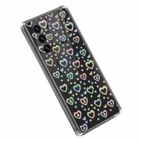 Hoesje voor Samsung Galaxy A14 / A14 5G Imitatielakleer Met Knoop