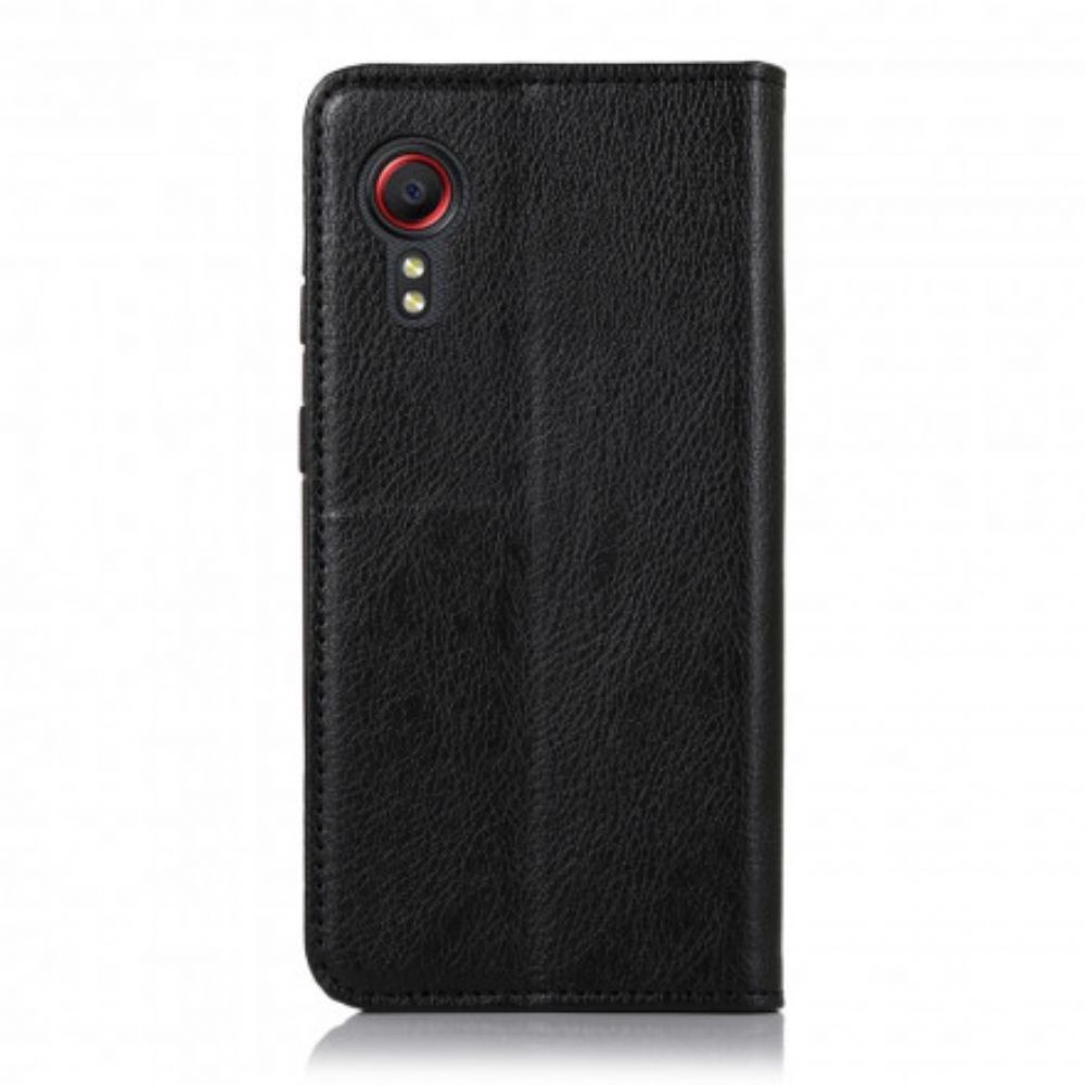 Bescherming Hoesje voor Samsung Galaxy XCover 5 Folio-hoesje Elegance Split Litchi Leer