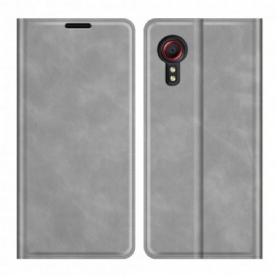 Bescherming Hoesje voor Samsung Galaxy XCover 5 Folio-hoesje Zacht Leereffect