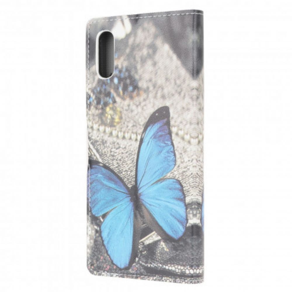 Folio-hoesje voor Samsung Galaxy XCover 5 Blauwe Vlinder