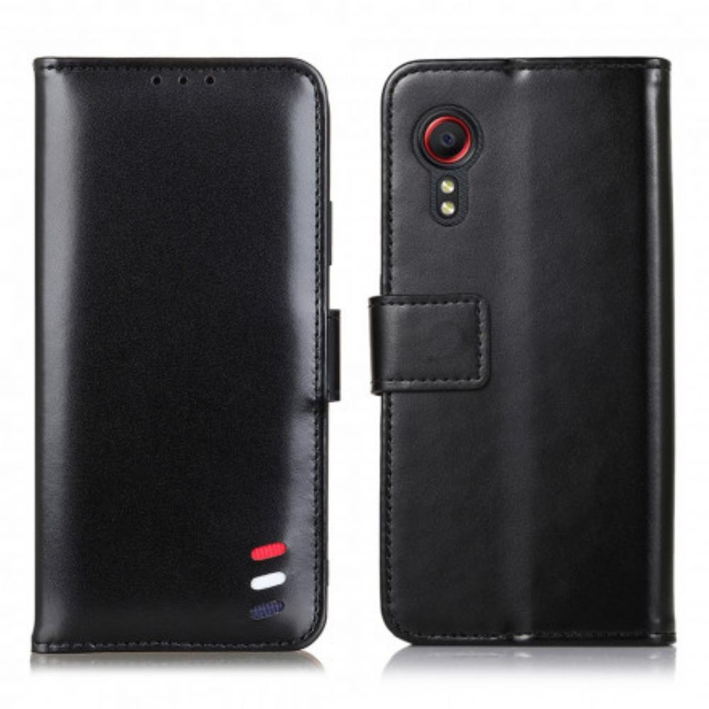 Folio-hoesje voor Samsung Galaxy XCover 5 Driekleurig Leereffect