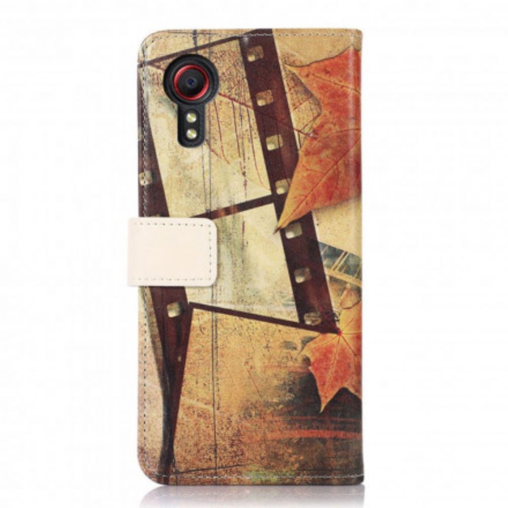 Folio-hoesje voor Samsung Galaxy XCover 5 Eiffeltoren In De Herfst