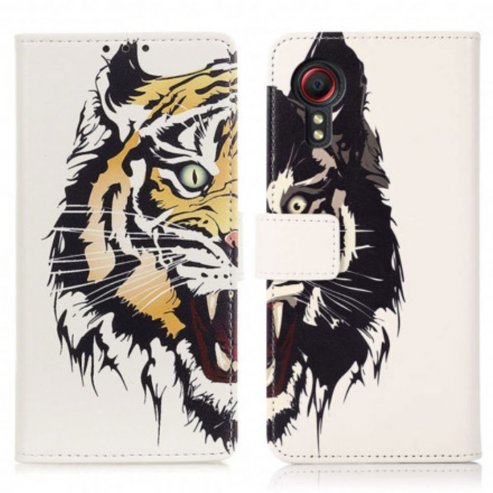 Folio-hoesje voor Samsung Galaxy XCover 5 Felle Tijger