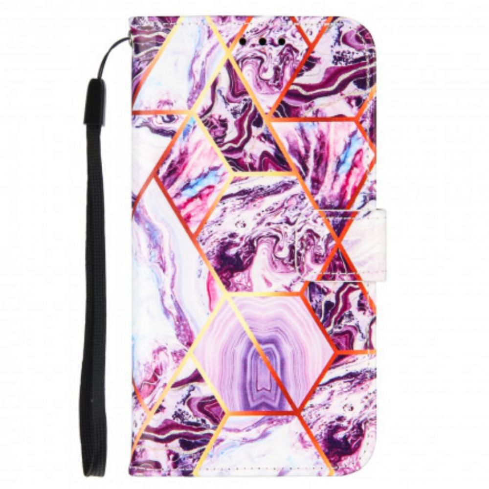 Folio-hoesje voor Samsung Galaxy XCover 5 Geometrisch Marmer