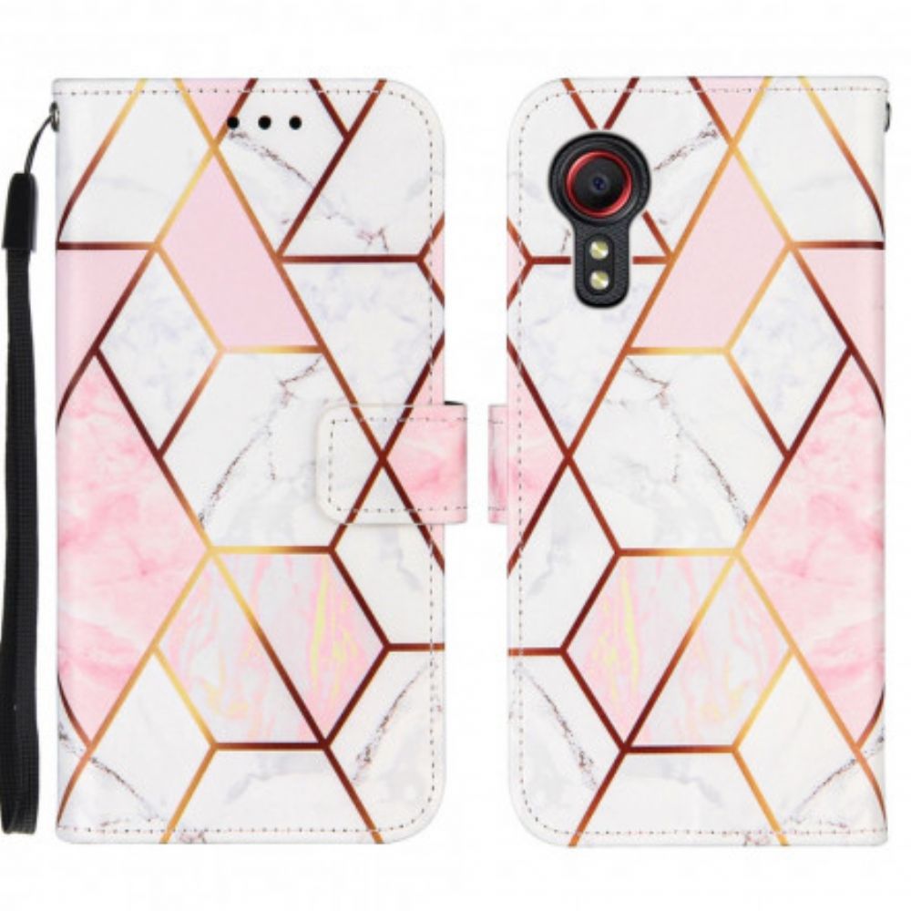 Folio-hoesje voor Samsung Galaxy XCover 5 Geometrisch Marmer