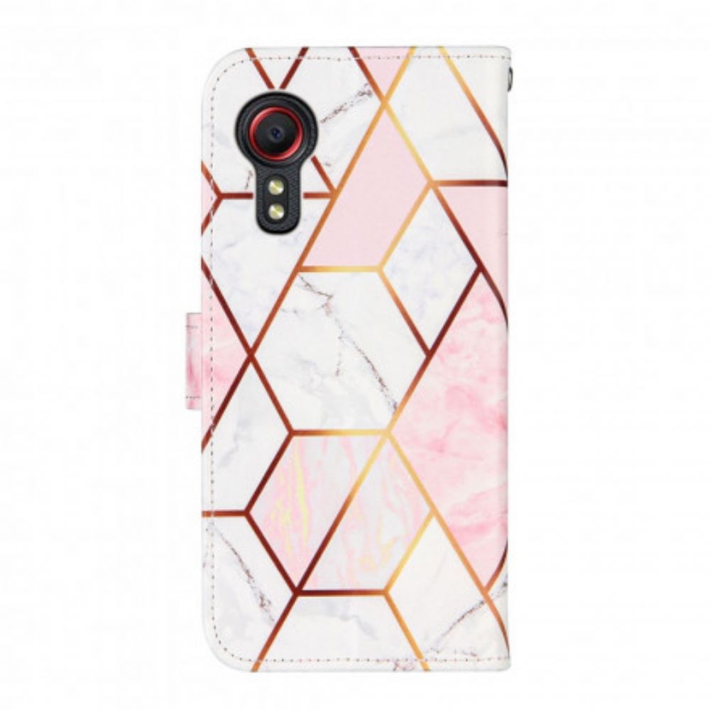 Folio-hoesje voor Samsung Galaxy XCover 5 Geometrisch Marmer