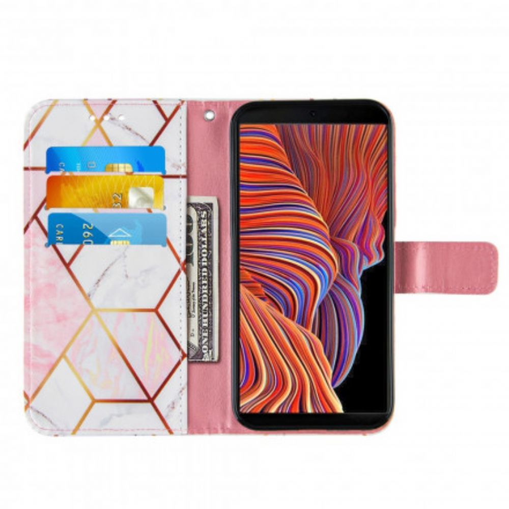 Folio-hoesje voor Samsung Galaxy XCover 5 Geometrisch Marmer