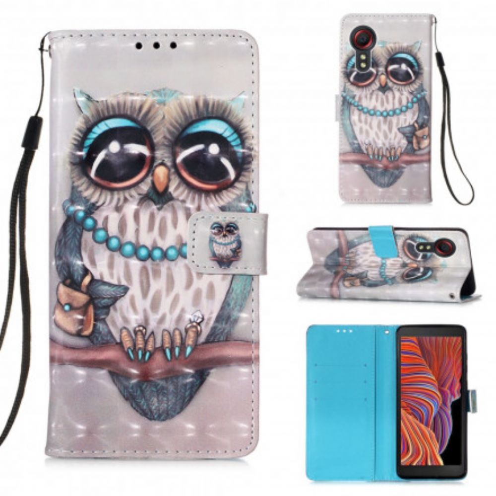 Folio-hoesje voor Samsung Galaxy XCover 5 Juffrouw Uil