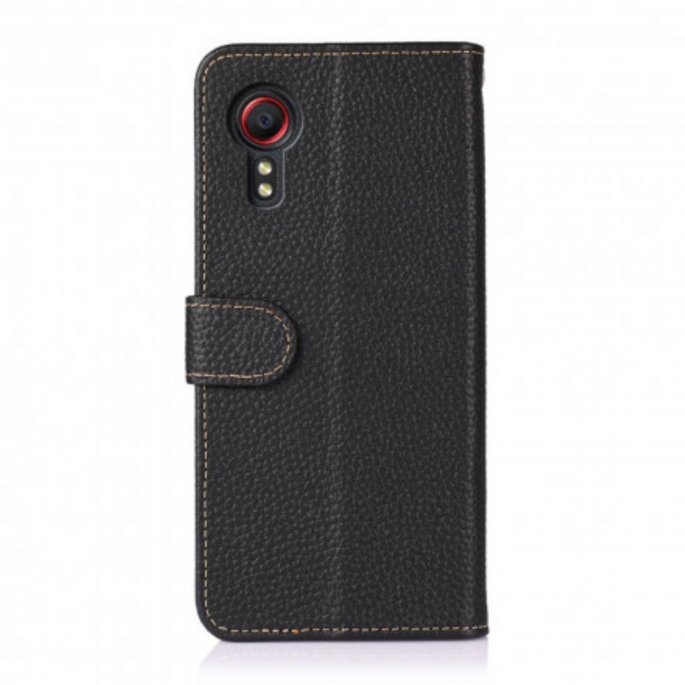 Folio-hoesje voor Samsung Galaxy XCover 5 Litchi Khazneh Leer