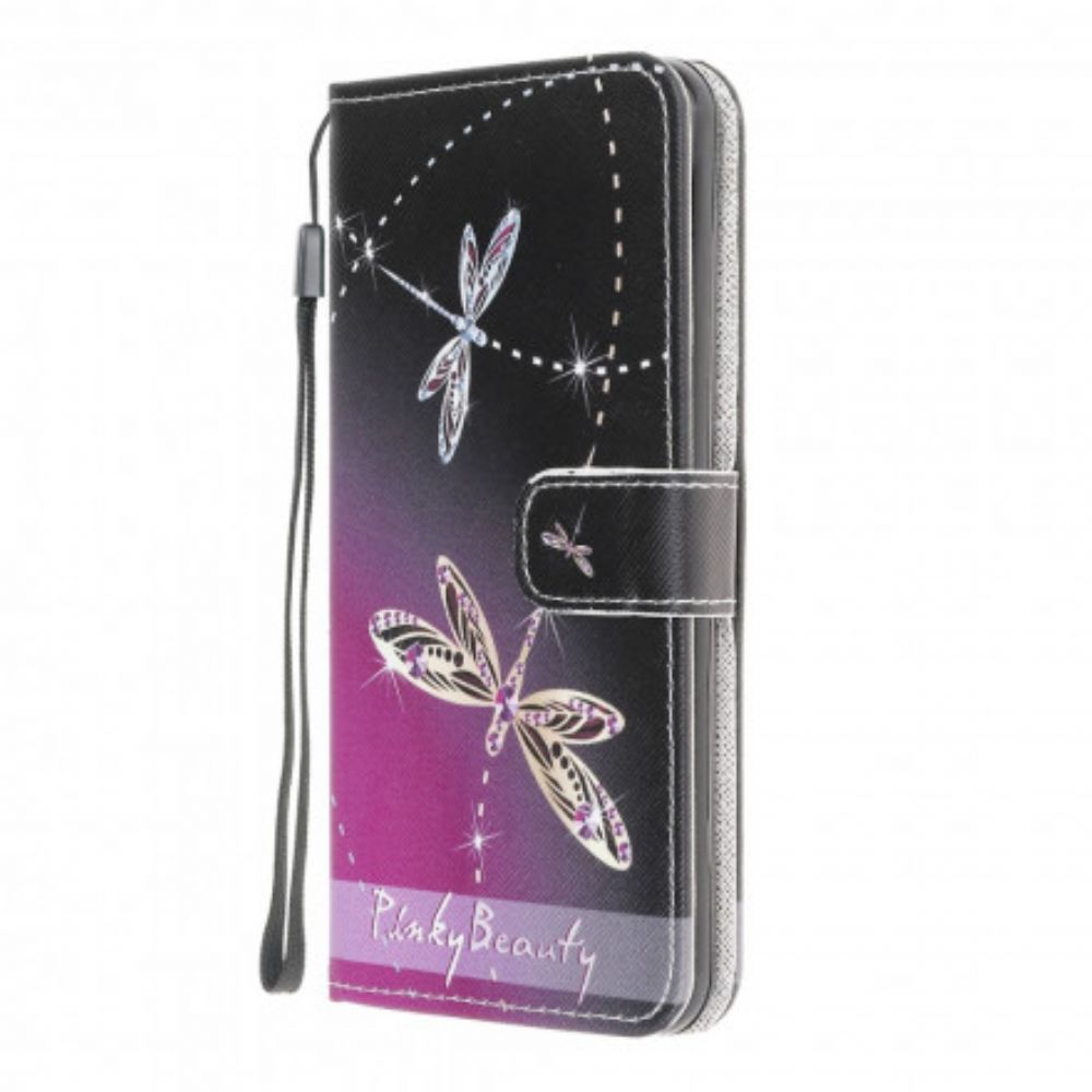 Folio-hoesje voor Samsung Galaxy XCover 5 Met Ketting Thong Libellen