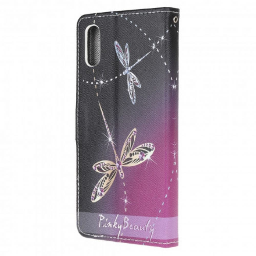 Folio-hoesje voor Samsung Galaxy XCover 5 Met Ketting Thong Libellen