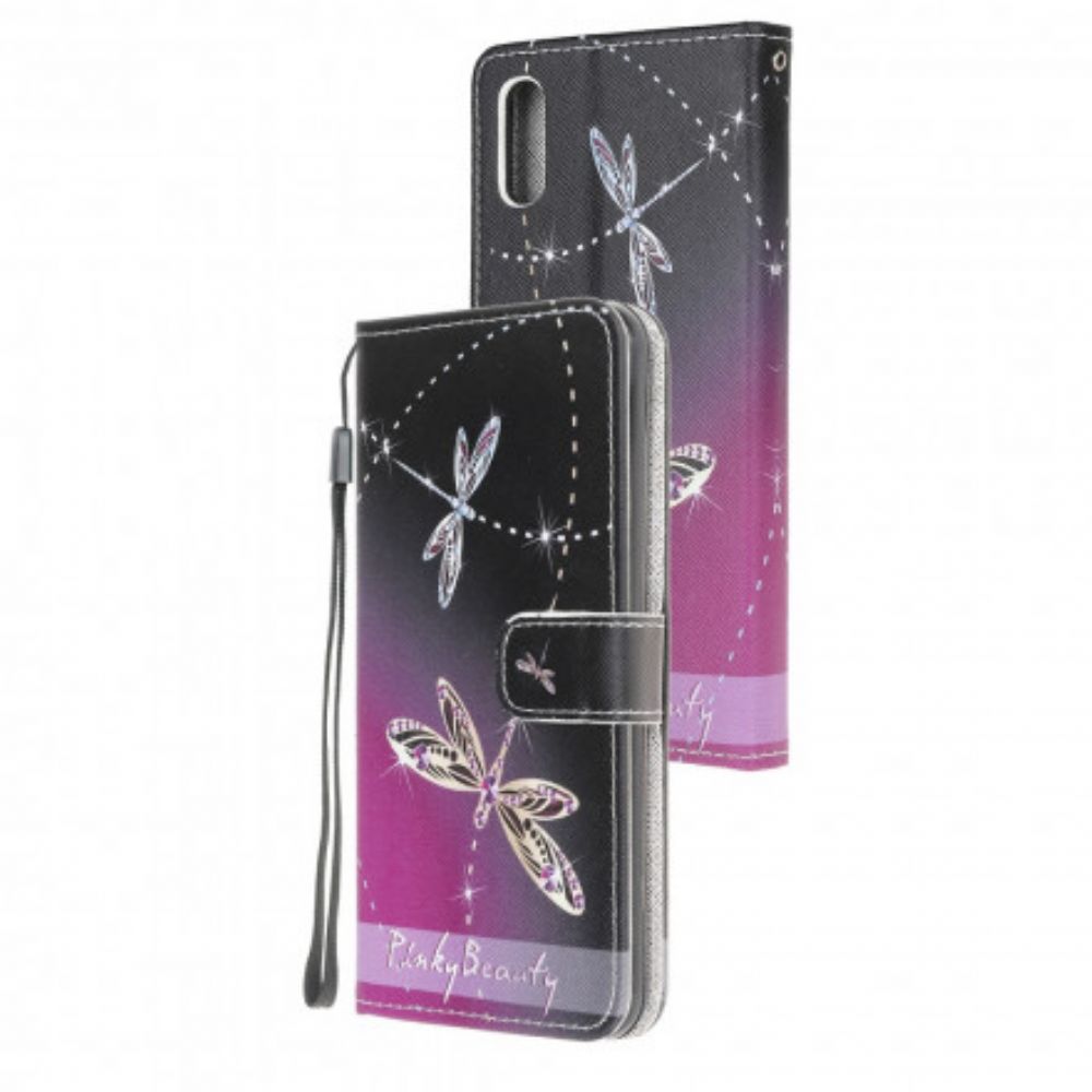 Folio-hoesje voor Samsung Galaxy XCover 5 Met Ketting Thong Libellen