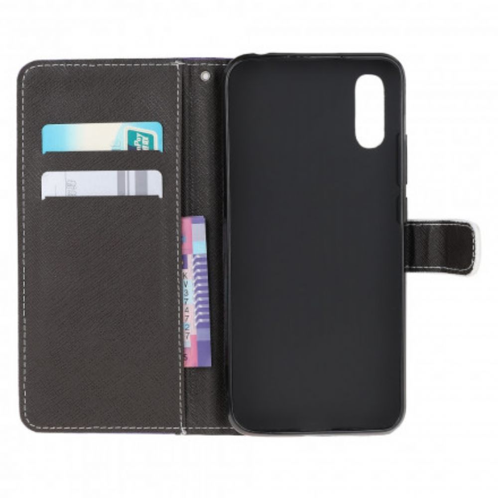 Folio-hoesje voor Samsung Galaxy XCover 5 Met Ketting Thong Luipaard