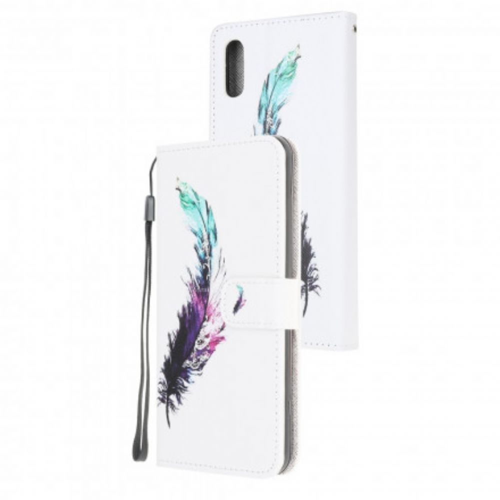 Folio-hoesje voor Samsung Galaxy XCover 5 Met Ketting Thong Veer