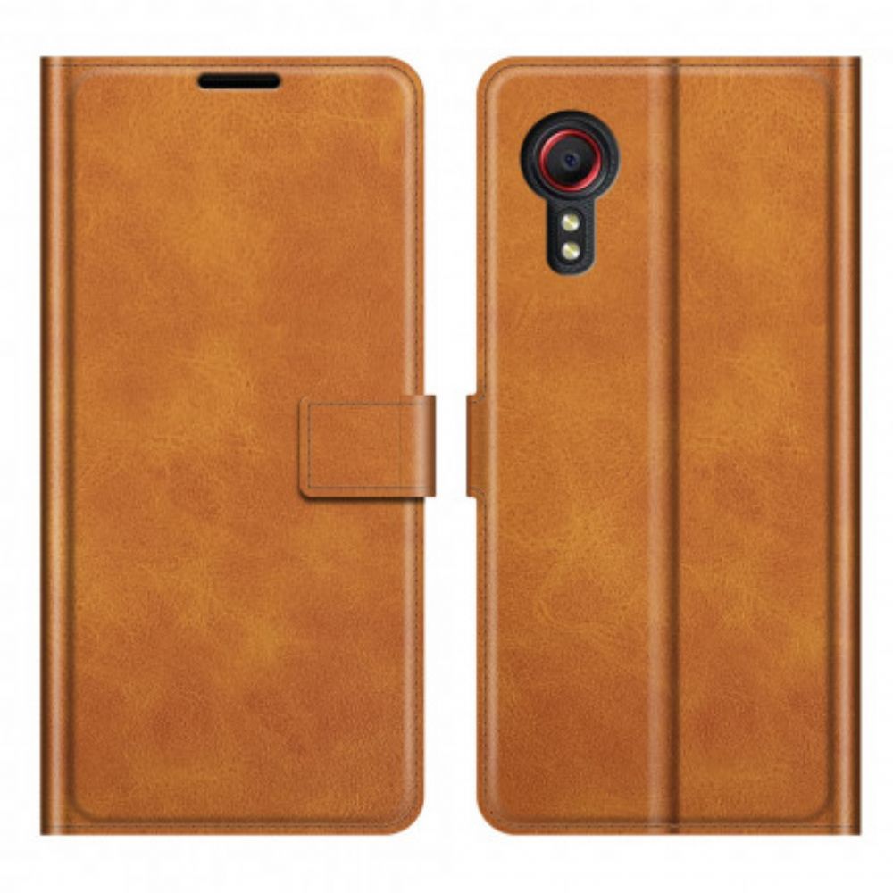 Folio-hoesje voor Samsung Galaxy XCover 5 Ontwerp Leereffect