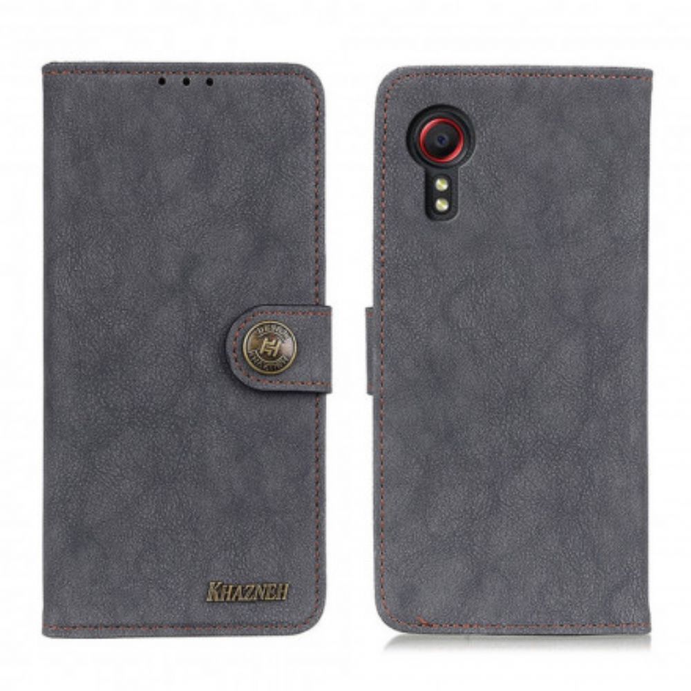 Folio-hoesje voor Samsung Galaxy XCover 5 Retro Split Kunstleer Khazneh