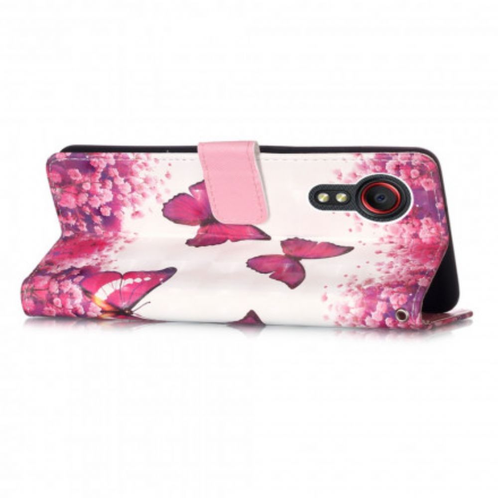 Folio-hoesje voor Samsung Galaxy XCover 5 Rode Vlinders