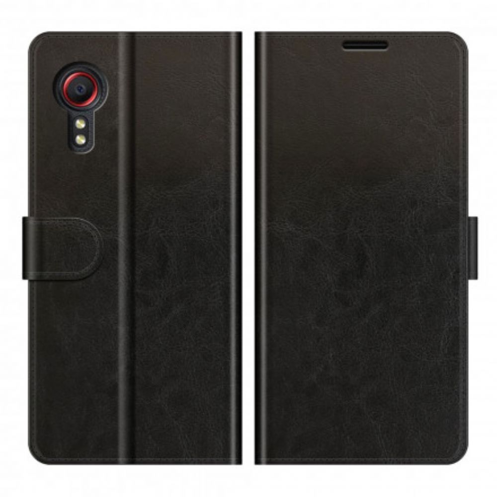 Folio-hoesje voor Samsung Galaxy XCover 5 Traditionele Leerstijl