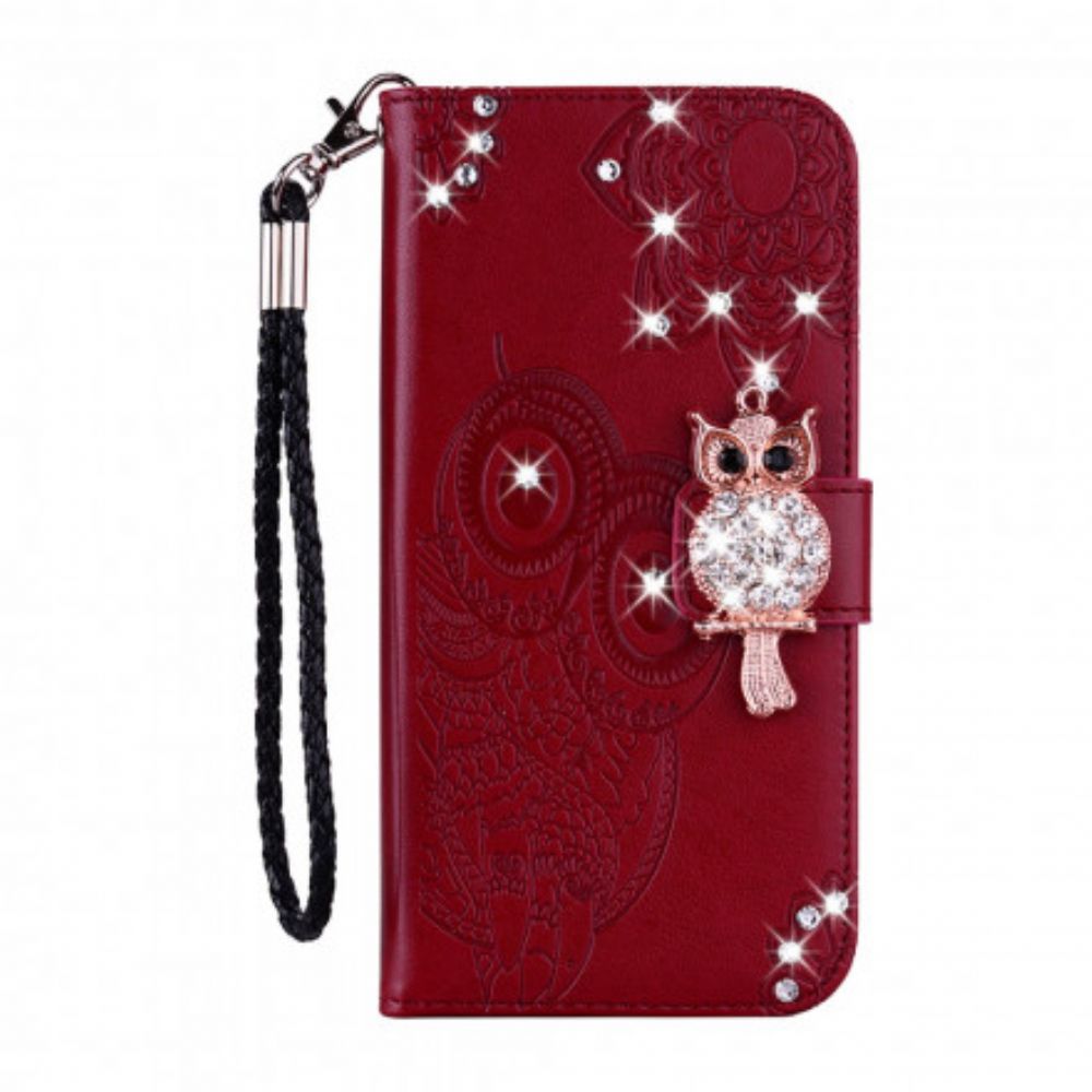 Folio-hoesje voor Samsung Galaxy XCover 5 Uil Mandala En Charm